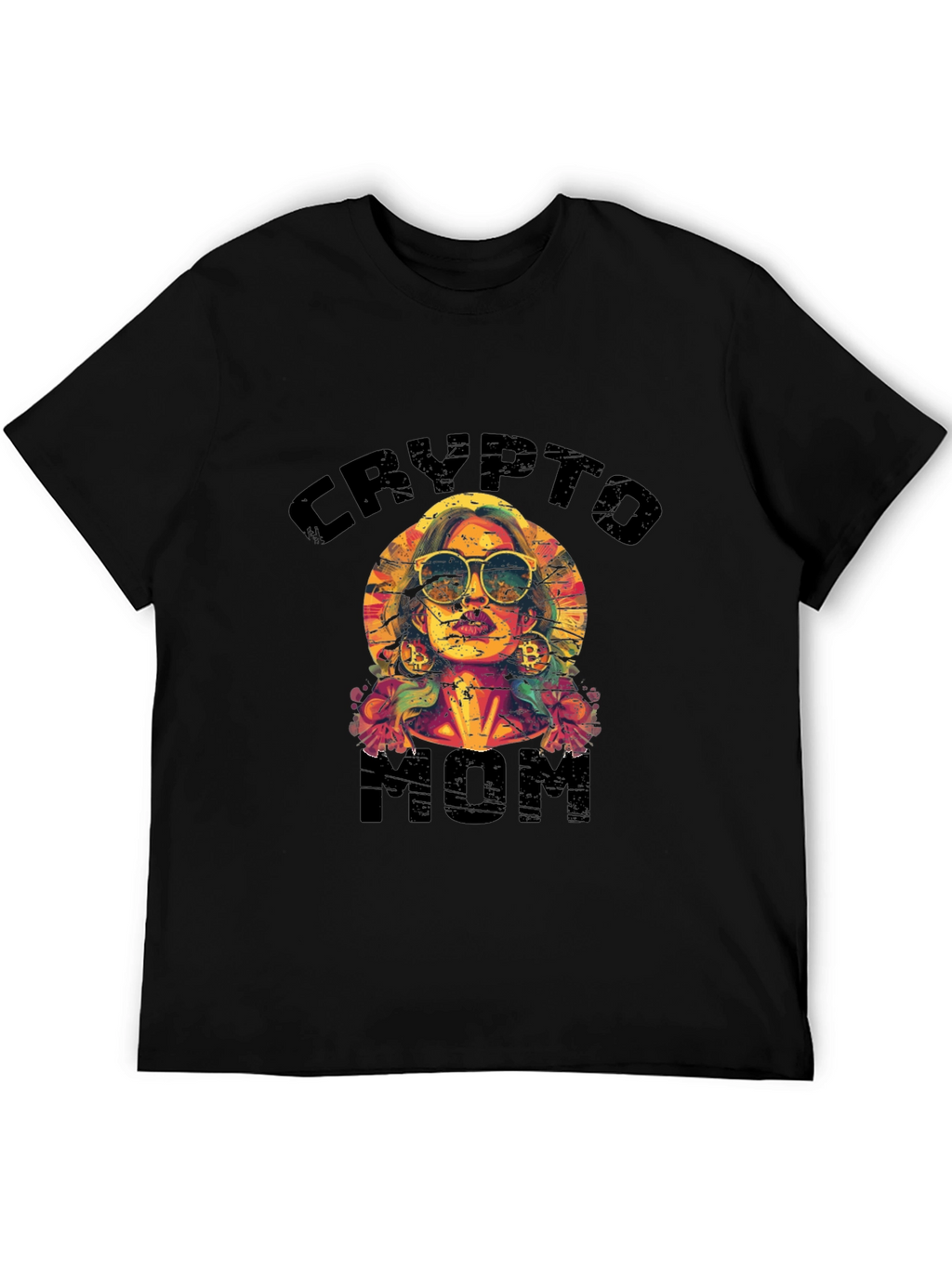 Crypto Mom Graphic T-Shirt - Cool Trendy Design