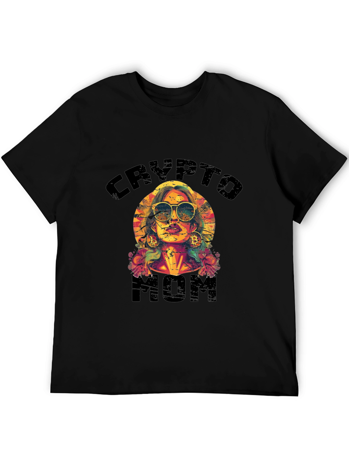 Crypto Mom Graphic T-Shirt - Cool Trendy Design
