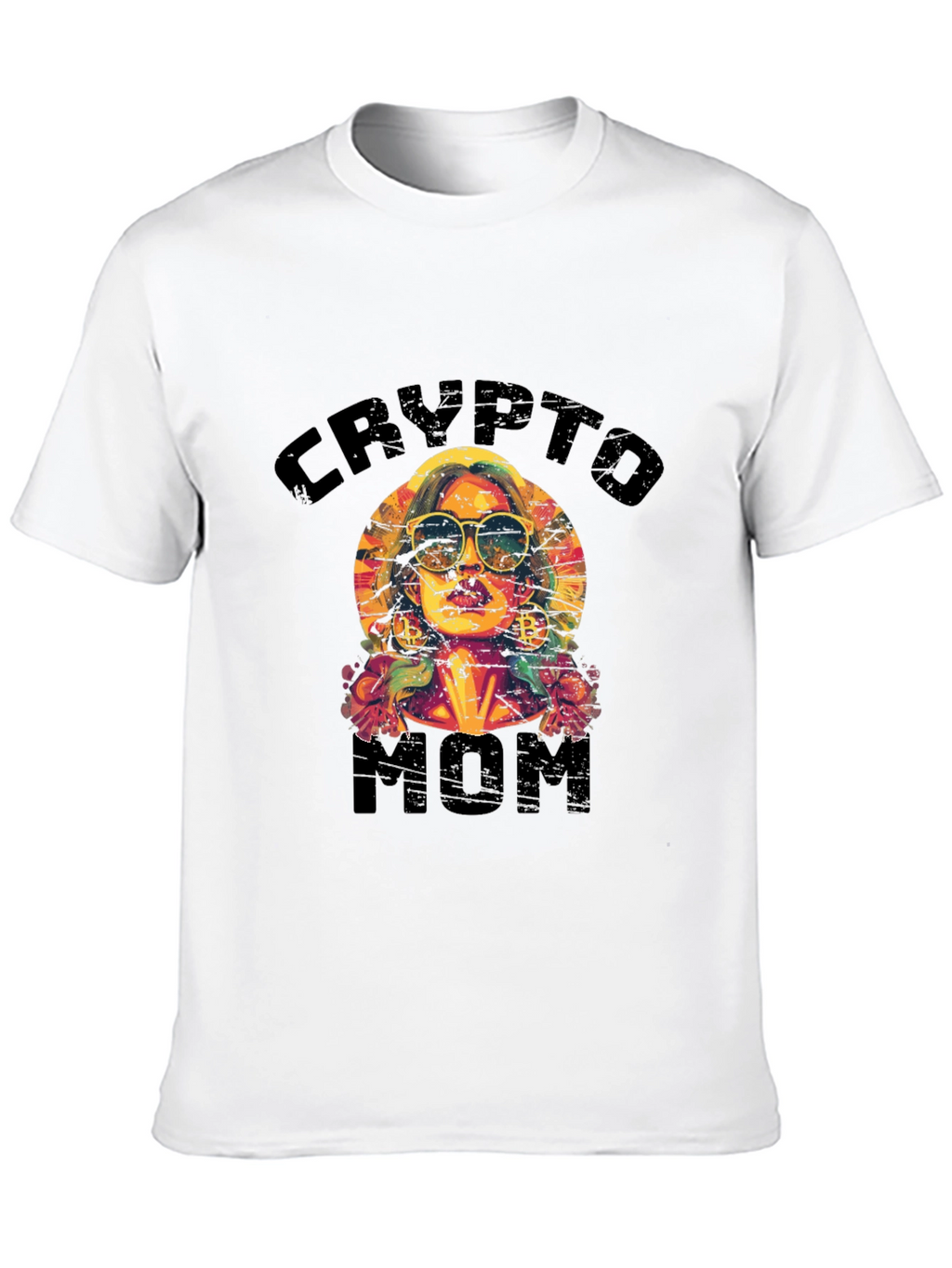 Crypto Mom Graphic T-Shirt - Cool Trendy Design
