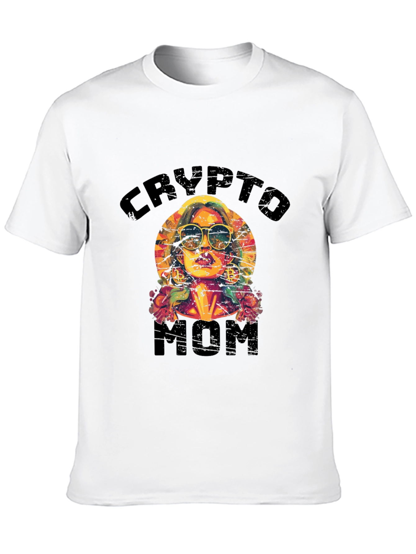 Crypto Mom Graphic T-Shirt - Cool Trendy Design