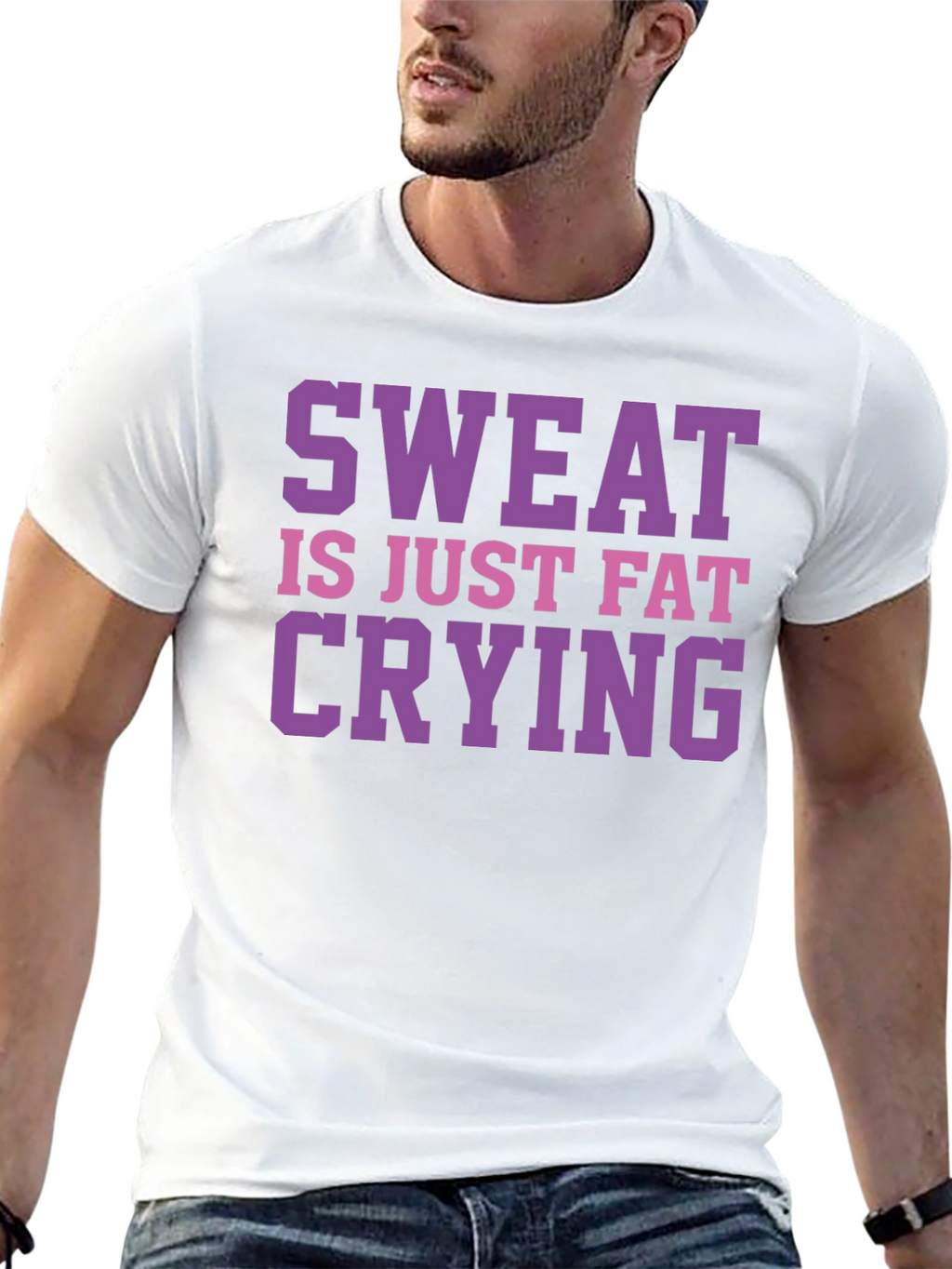 Sweat is Just Fat Crying Graphic Tee