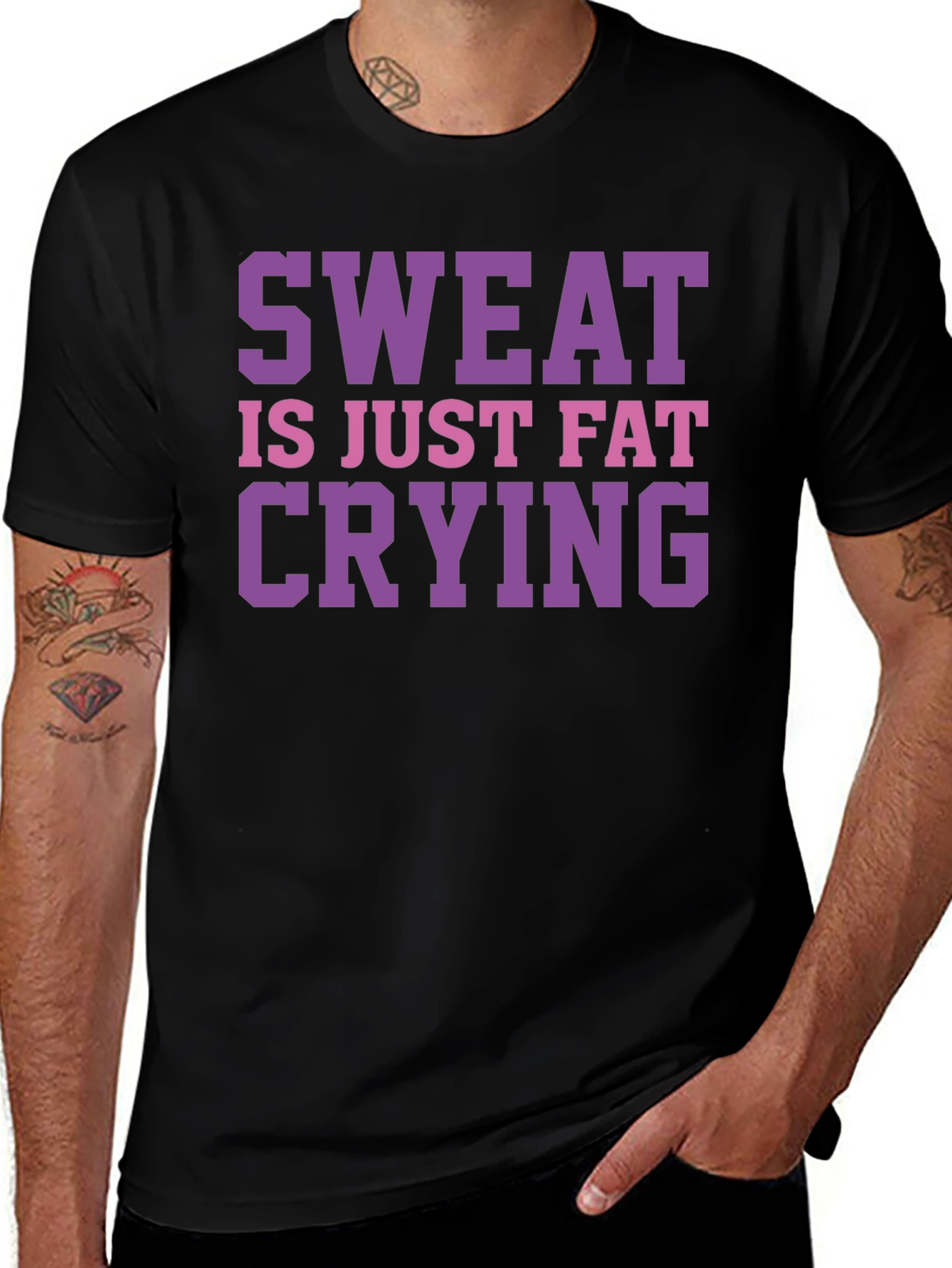 Sweat is Just Fat Crying Graphic Tee