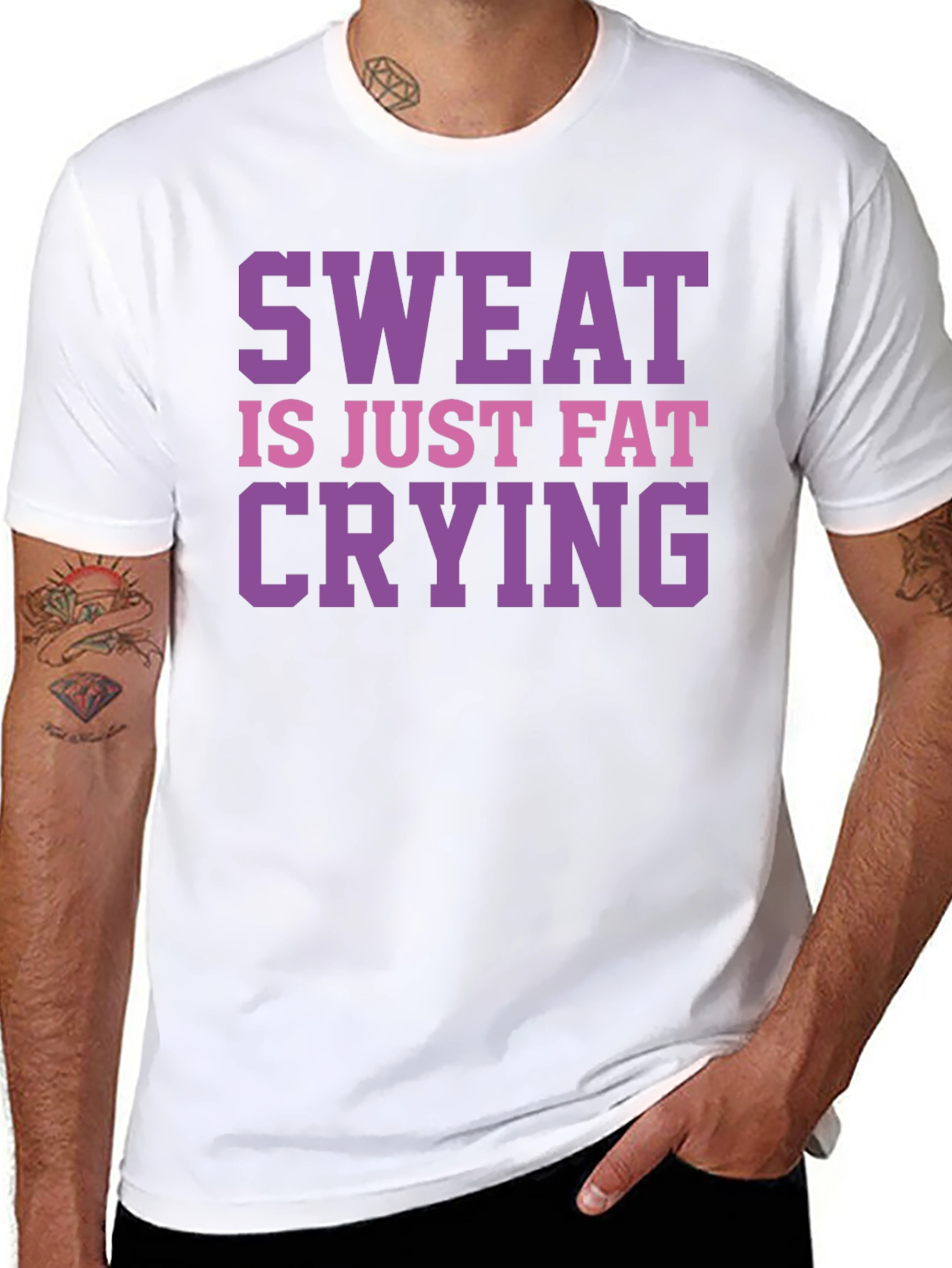 Sweat is Just Fat Crying Graphic Tee