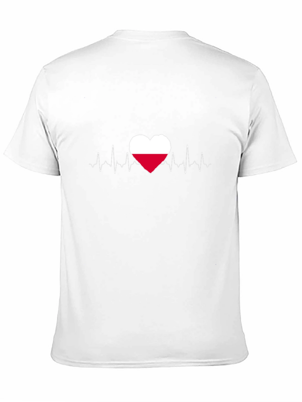 Poland Flag Heartbeat Graphic Tee - Black