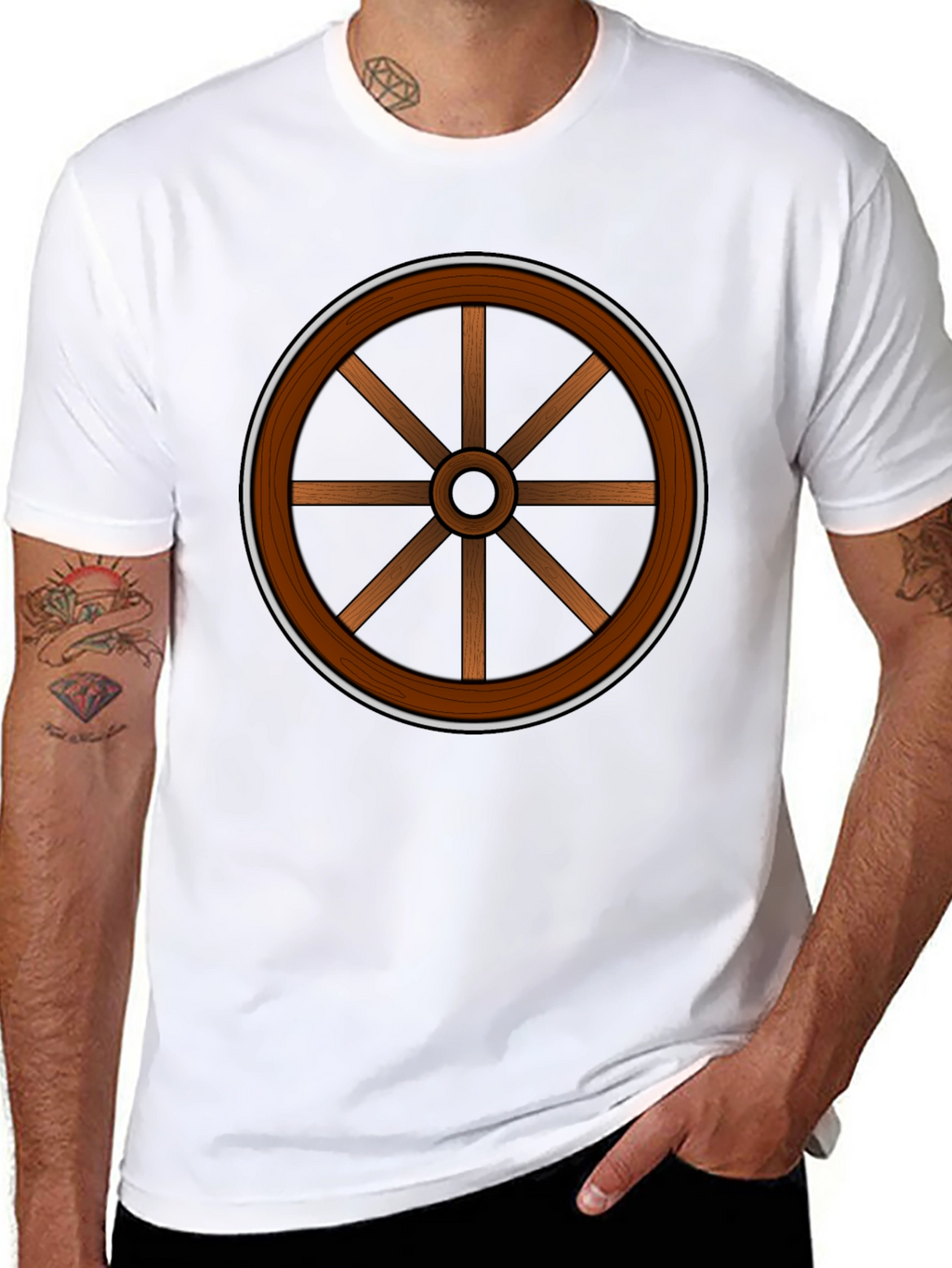 Wagon Wheel Graphic Tee - Retro Style