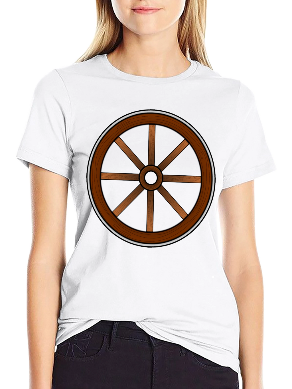 Wagon Wheel Graphic Tee - Retro Style