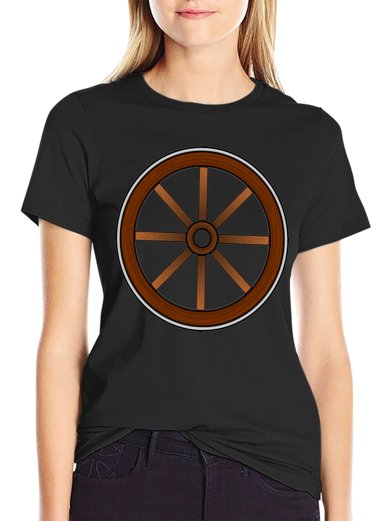 Wagon Wheel Graphic Tee - Retro Style
