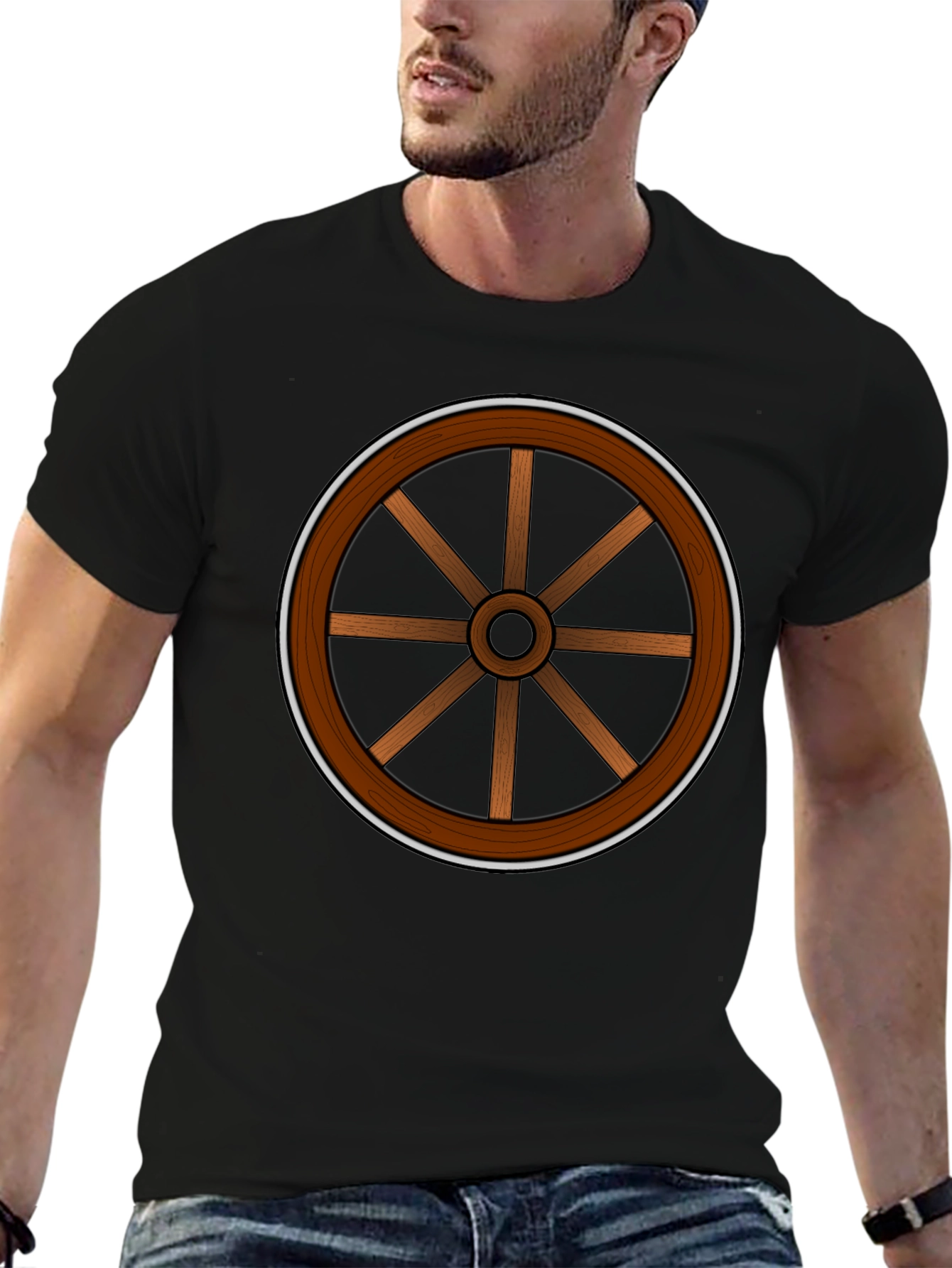 Wagon Wheel Graphic Tee - Retro Style
