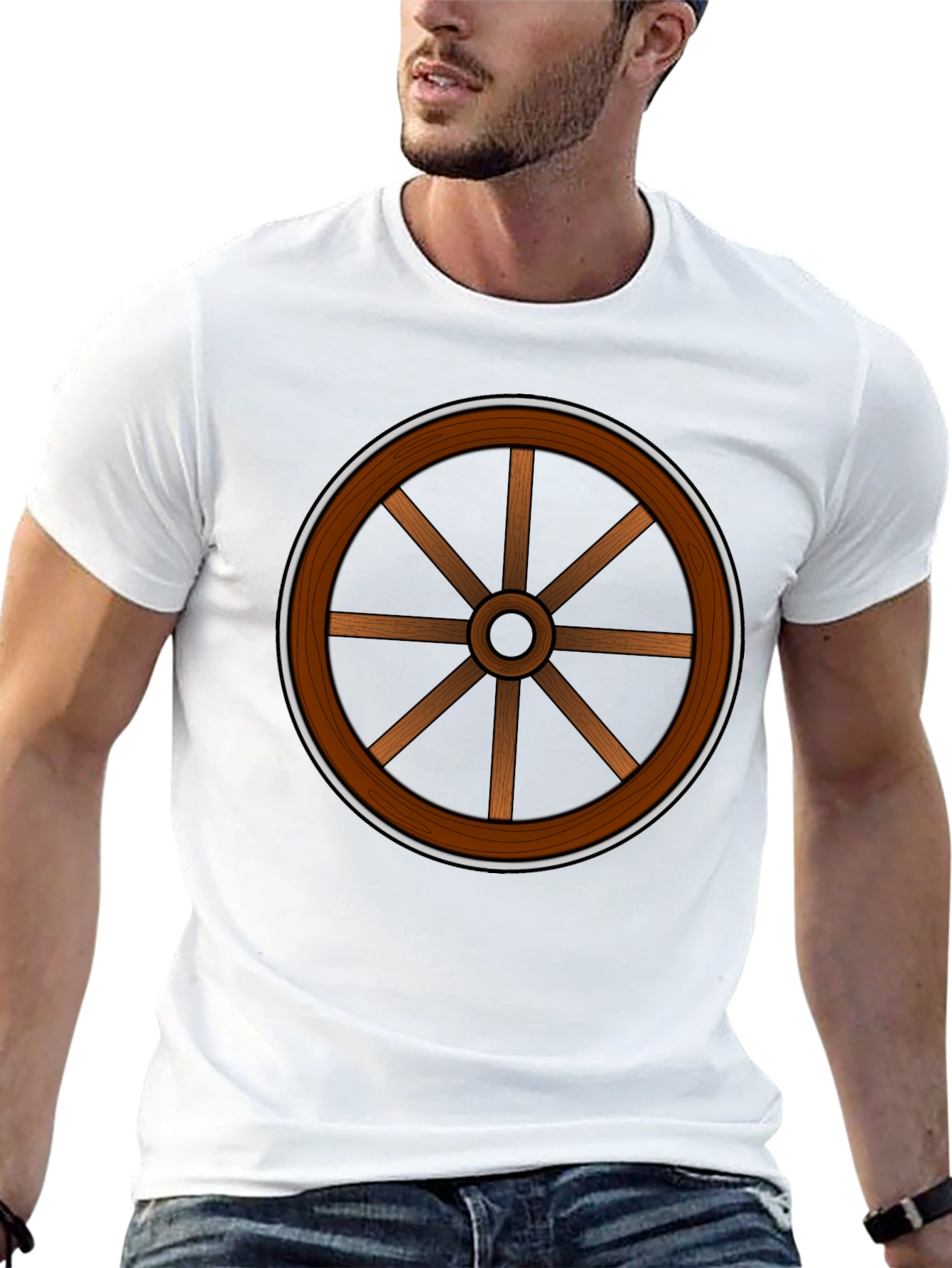 Wagon Wheel Graphic Tee - Retro Style