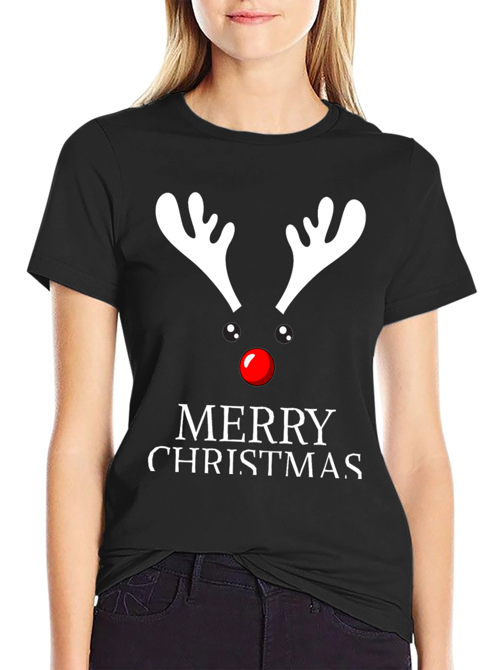 Reindeer Merry Christmas Graphic Tee