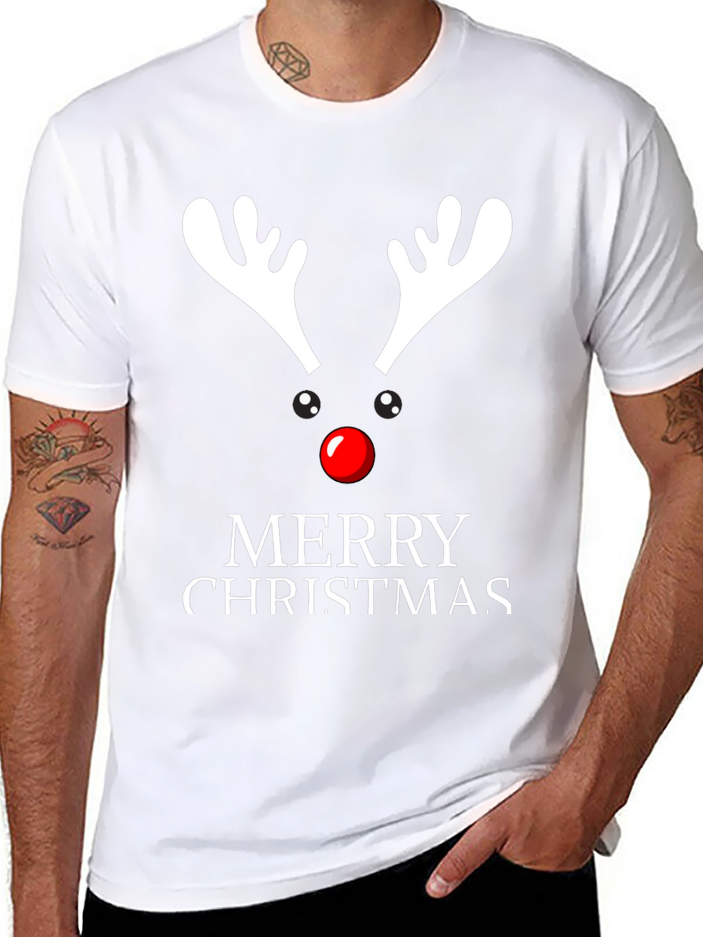 Reindeer Merry Christmas Graphic Tee