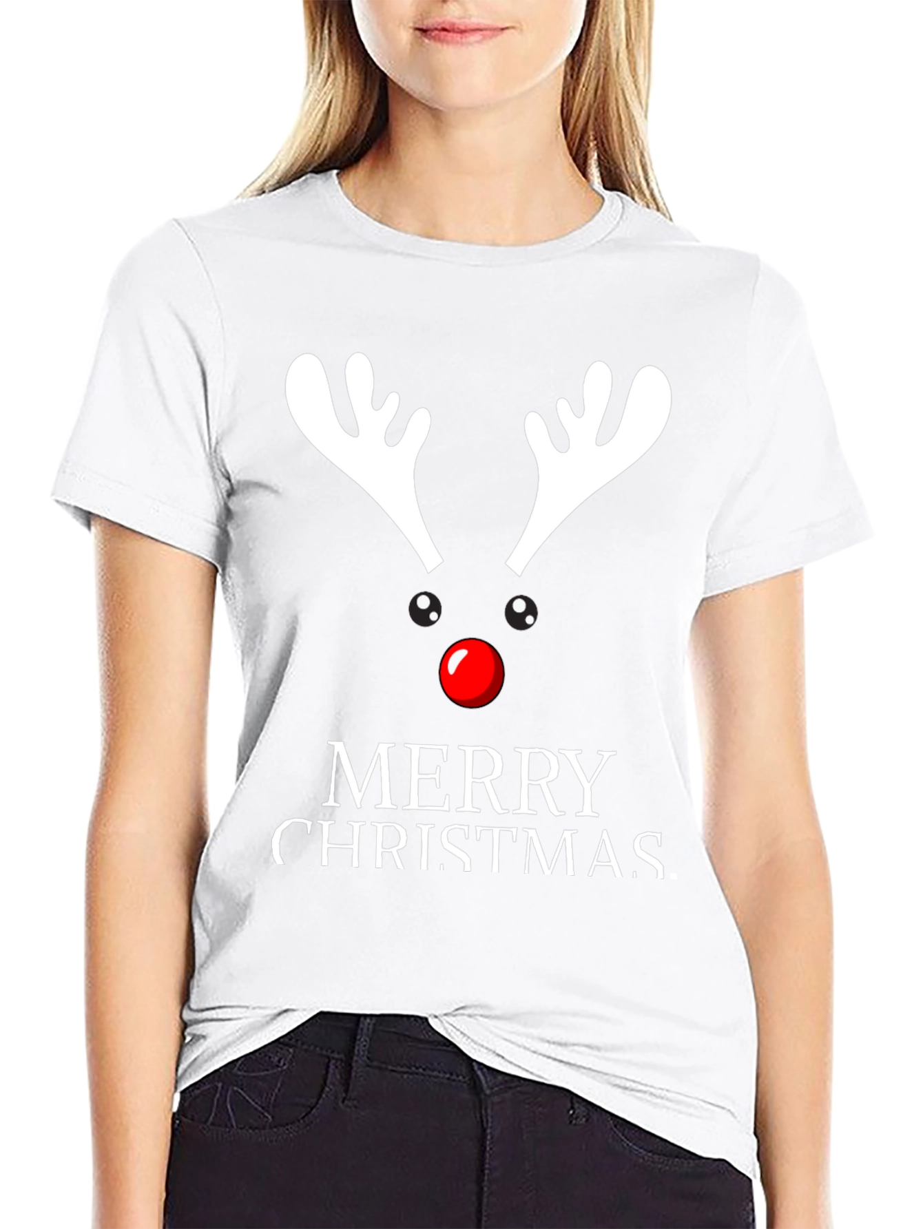 Reindeer Merry Christmas Graphic Tee