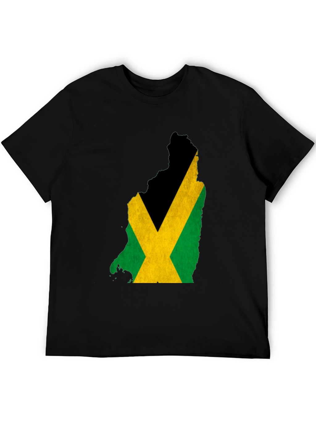Jamaica Flag Map Tee - Black