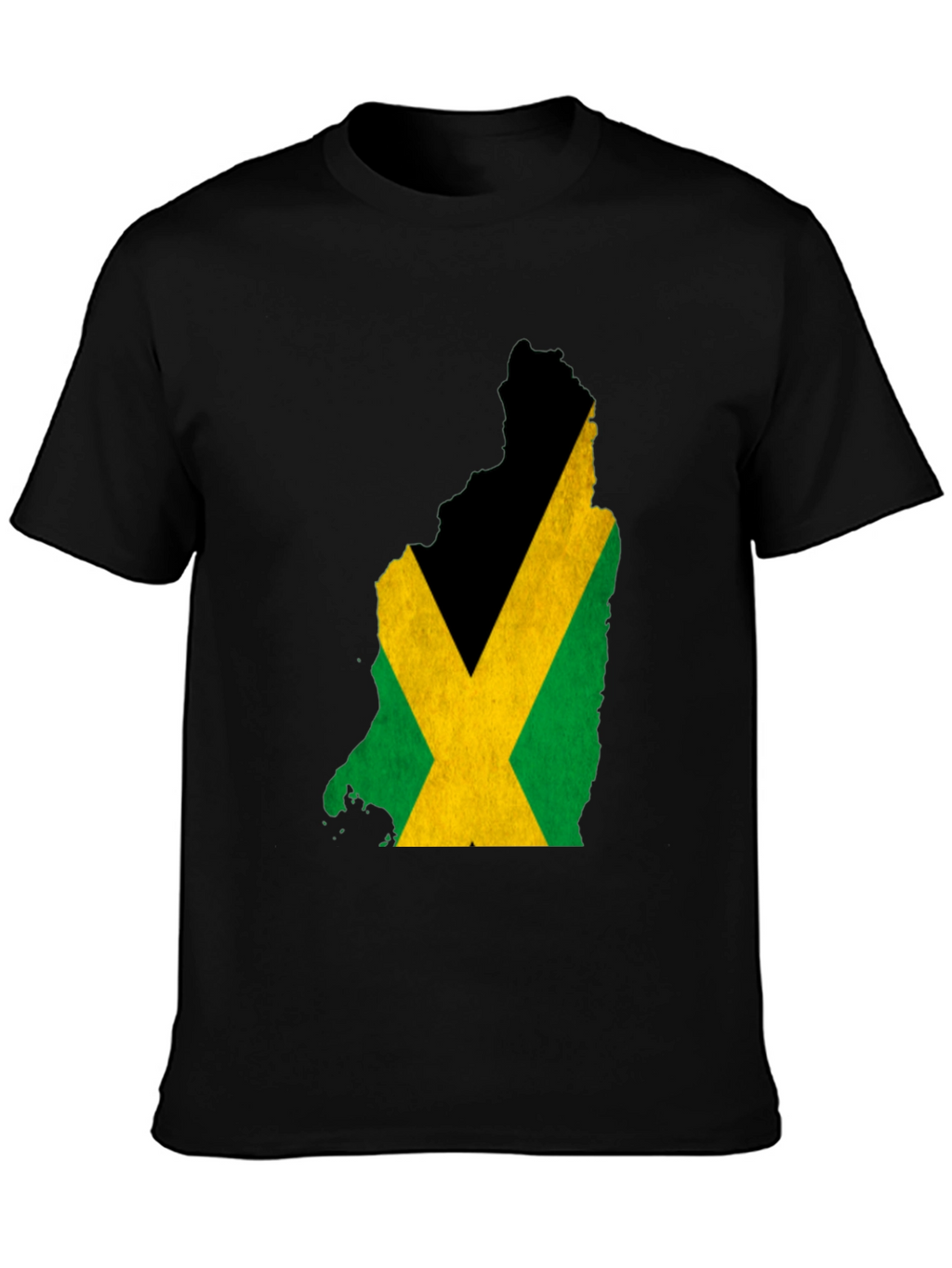 Jamaica Flag Map Tee - Black