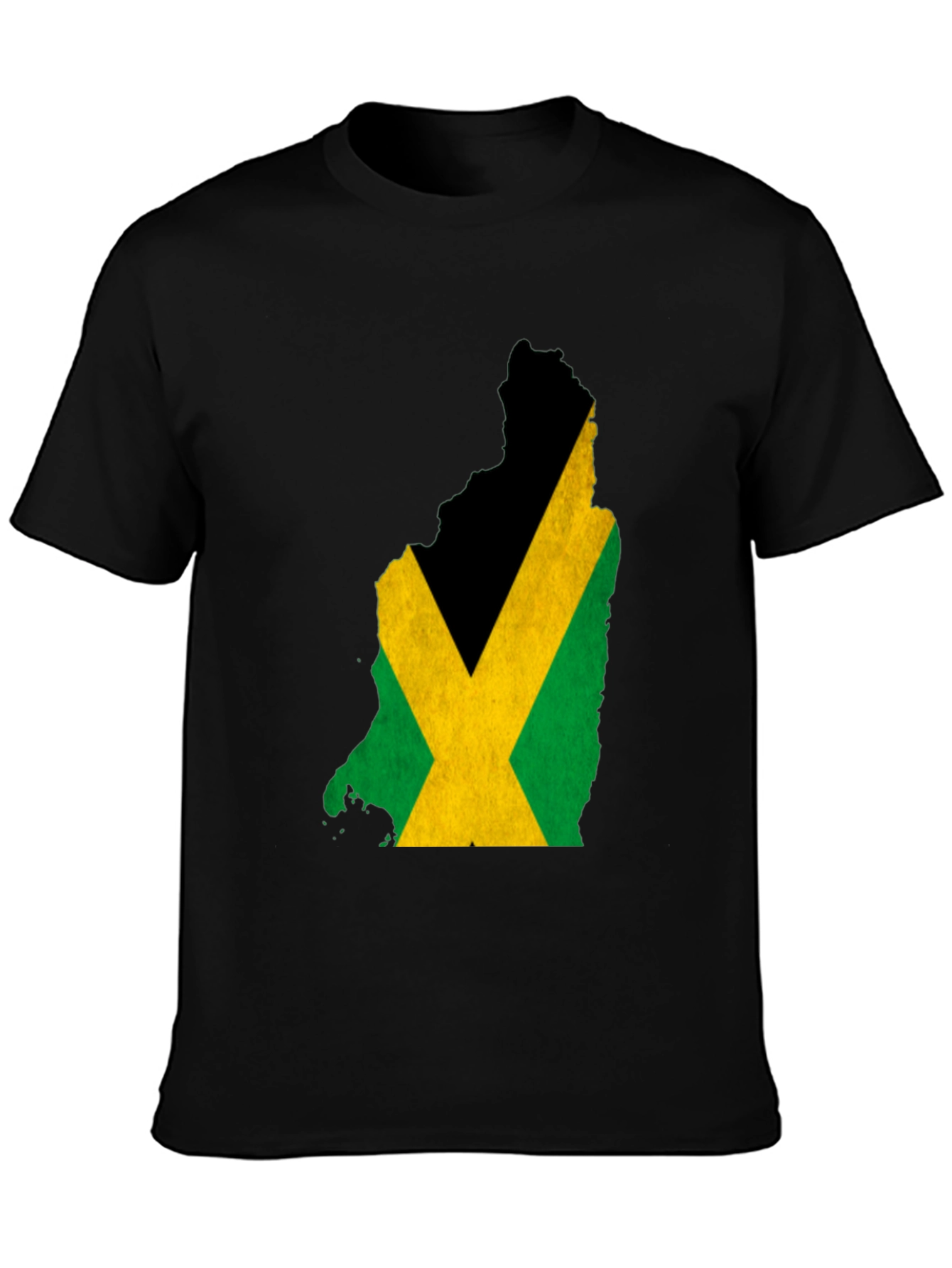 Jamaica Flag Map Tee - Black
