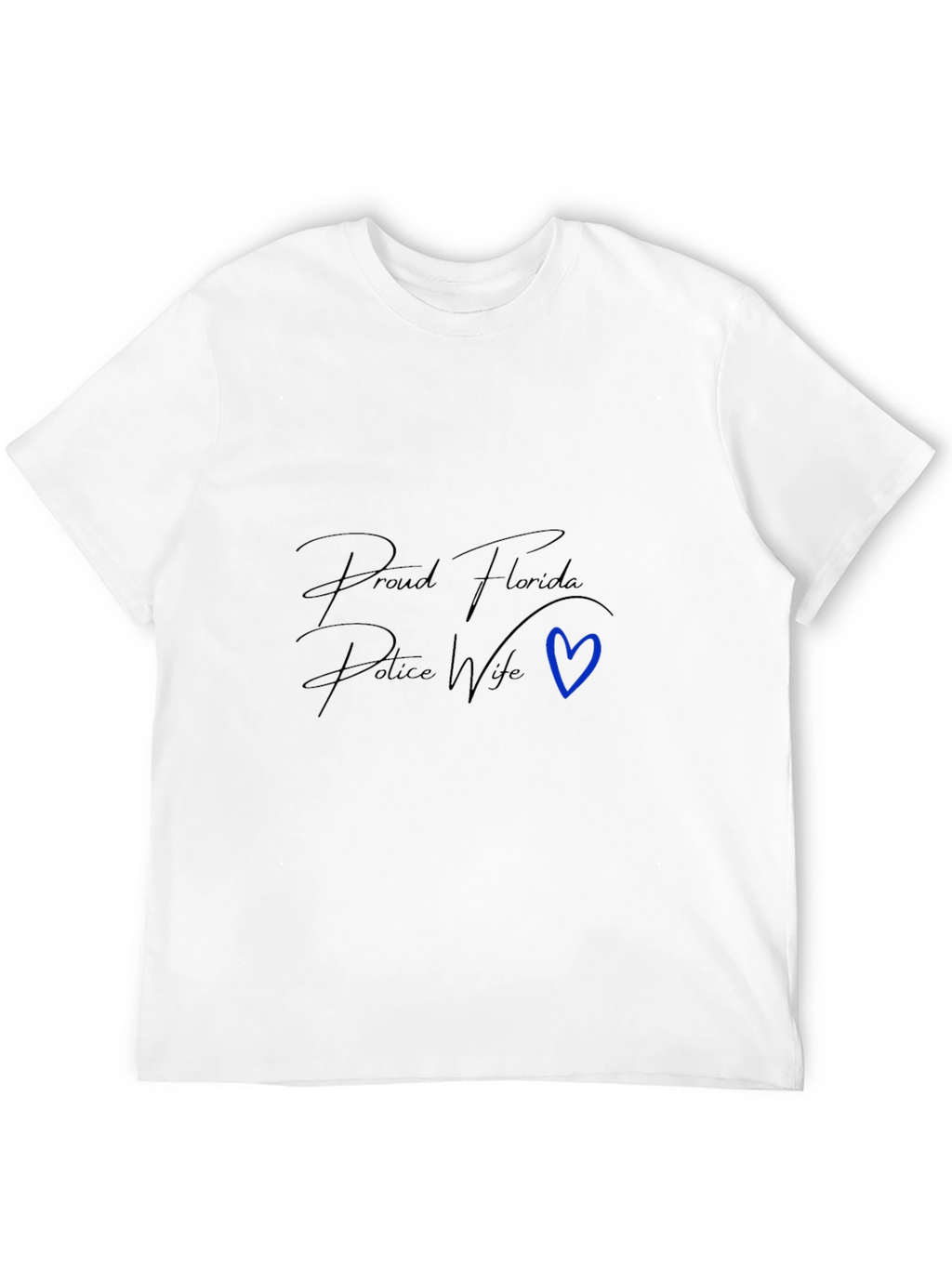 Proud Florida Police Wife Black T-Shirt