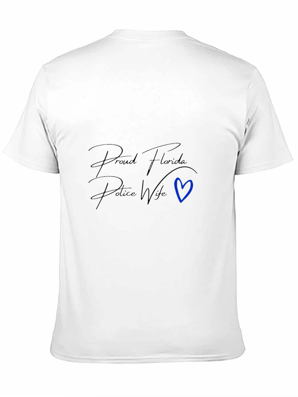 Proud Florida Police Wife Black T-Shirt