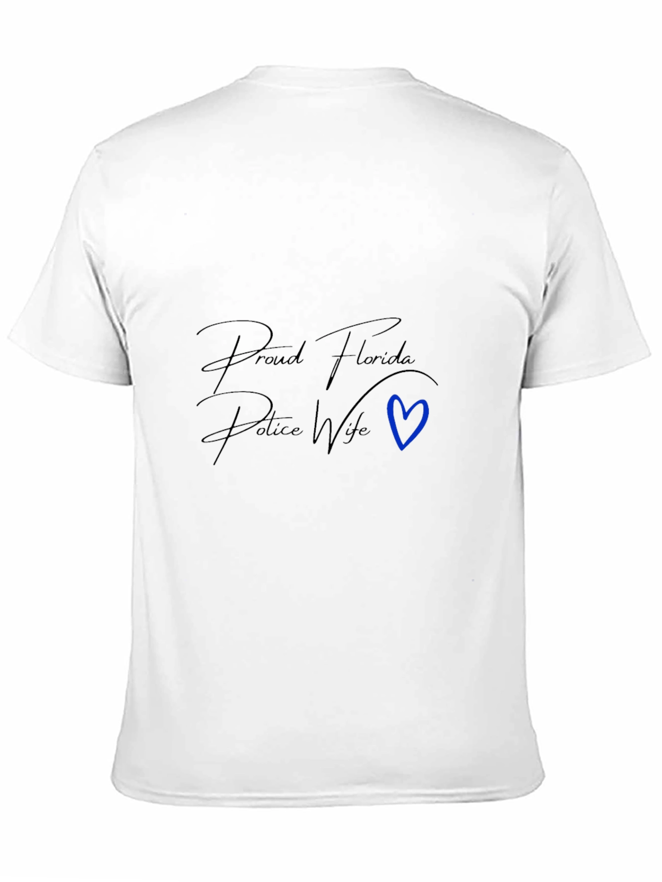 Proud Florida Police Wife Black T-Shirt