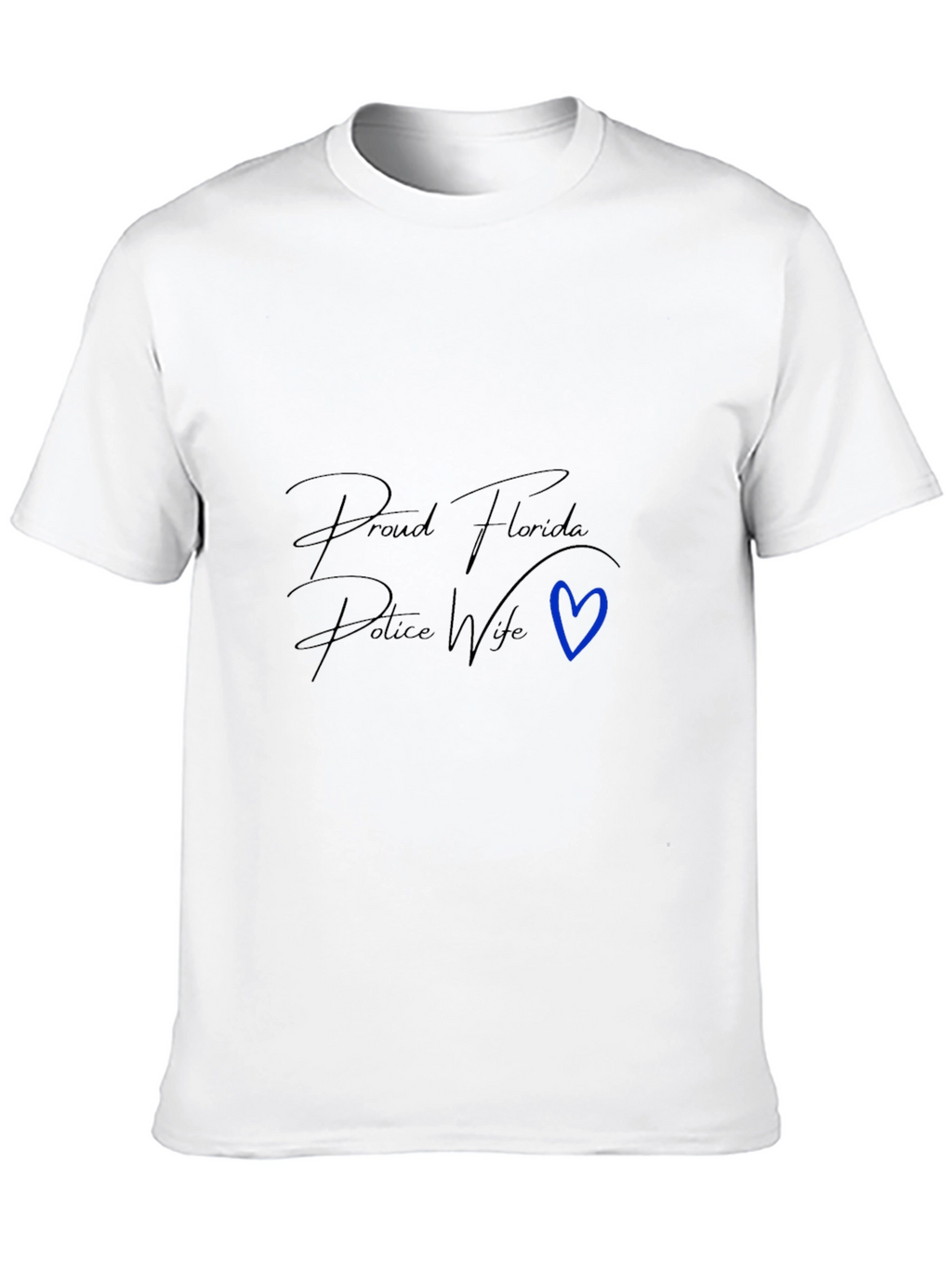 Proud Florida Police Wife Black T-Shirt