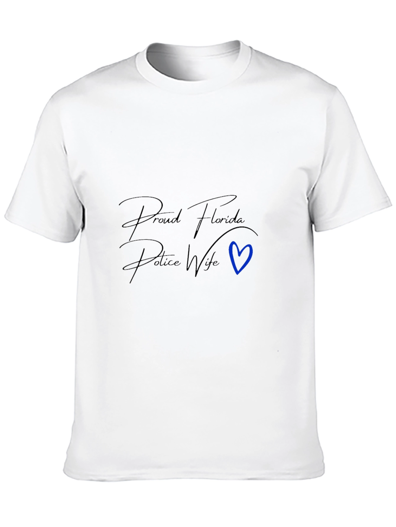 Proud Florida Police Wife Black T-Shirt
