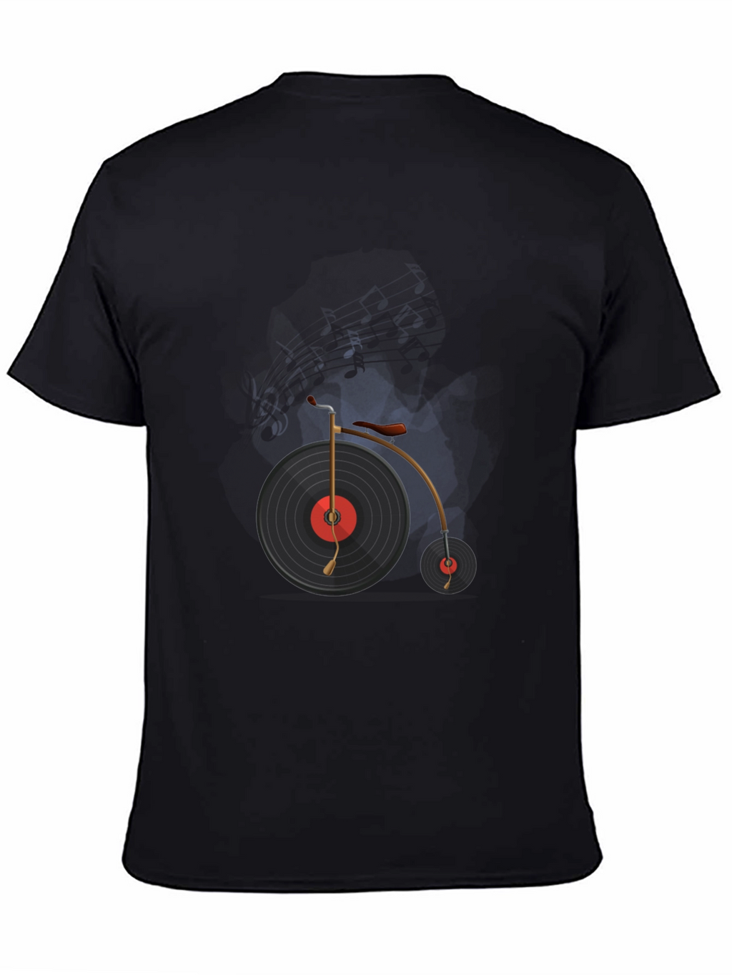 Vinyl Record Bicycle Graphic T-Shirt