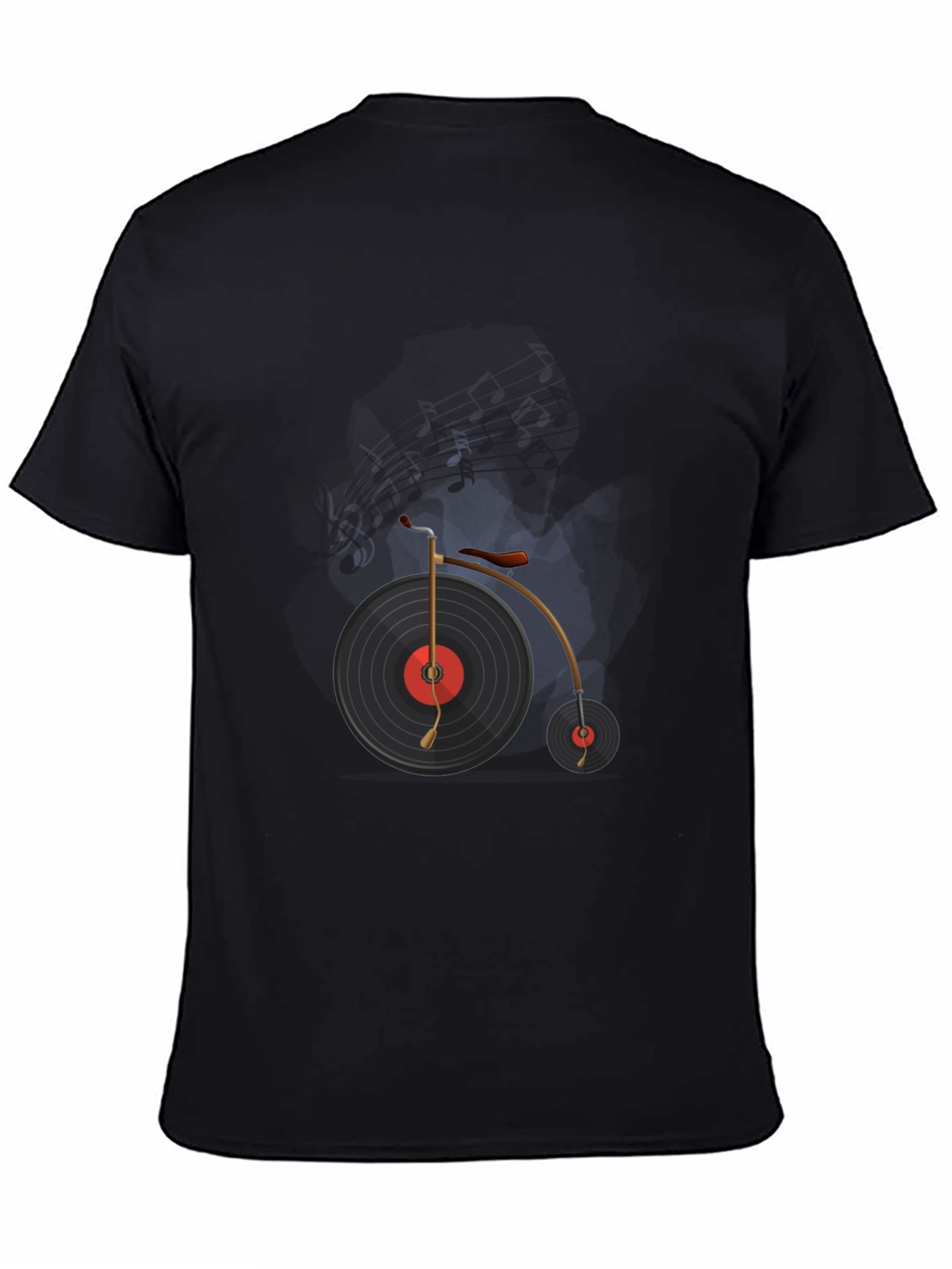 Vinyl Record Bicycle Graphic T-Shirt