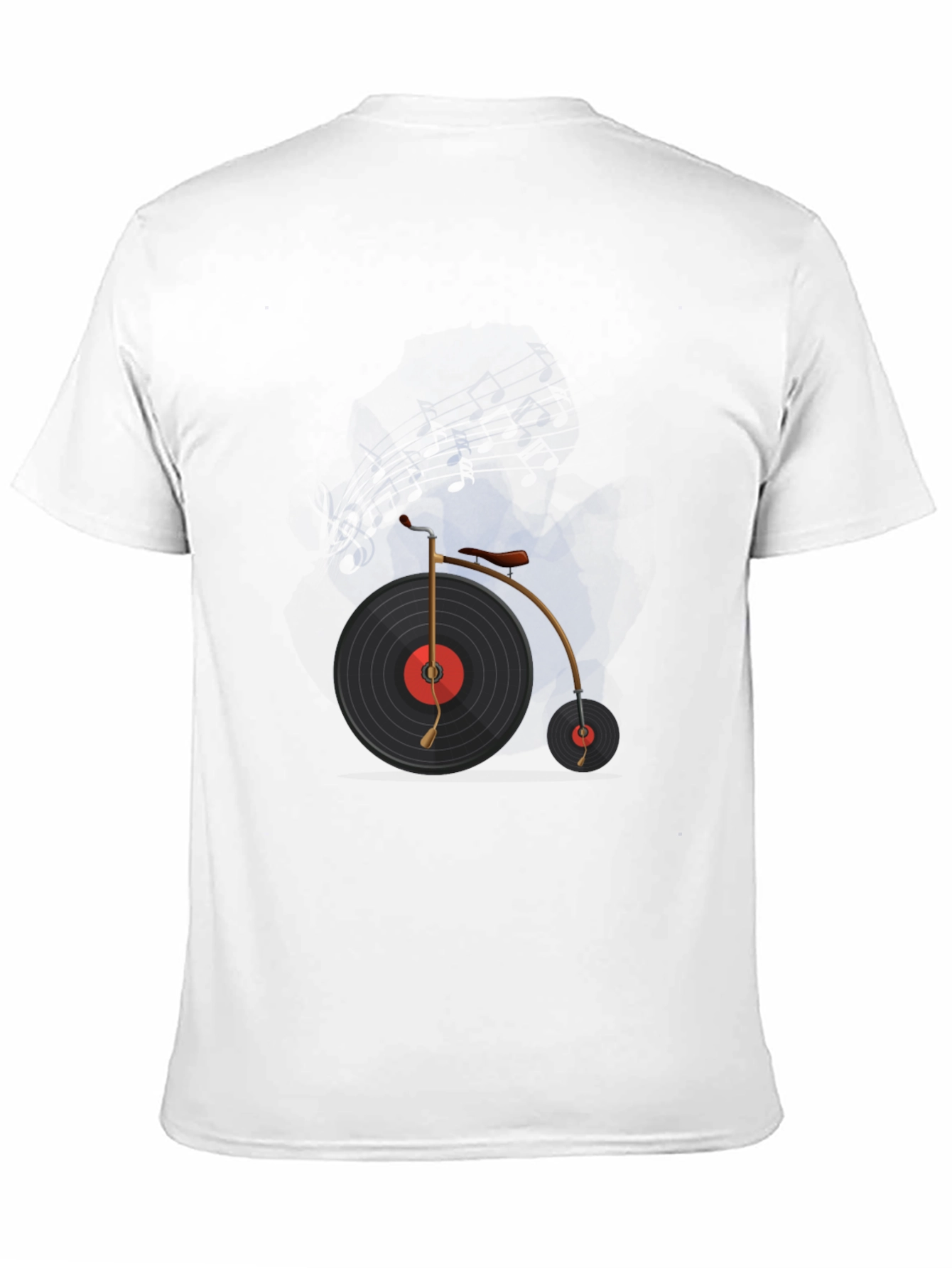 Vinyl Record Bicycle Graphic T-Shirt