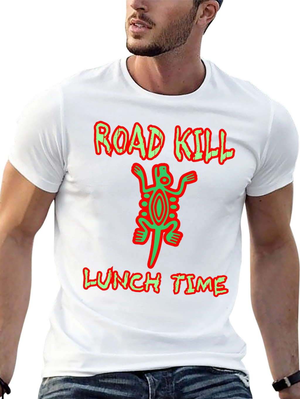 Road Kill Lunch Time Funny Graphic T-Shirt