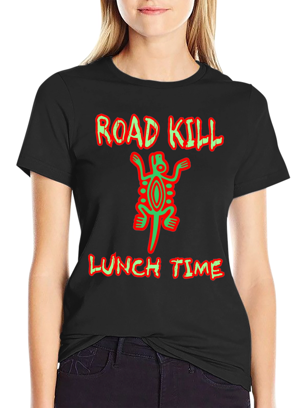 Road Kill Lunch Time Funny Graphic T-Shirt
