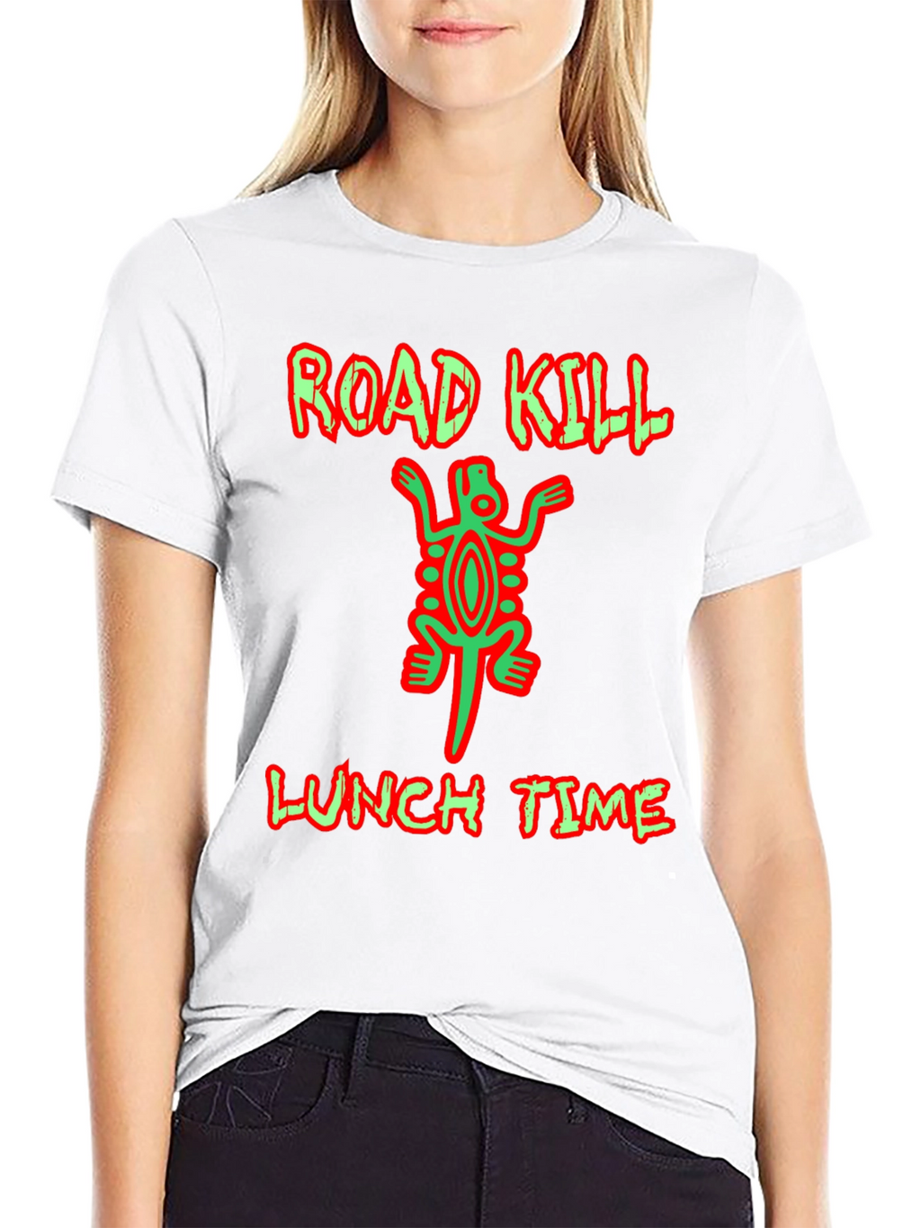 Road Kill Lunch Time Funny Graphic T-Shirt