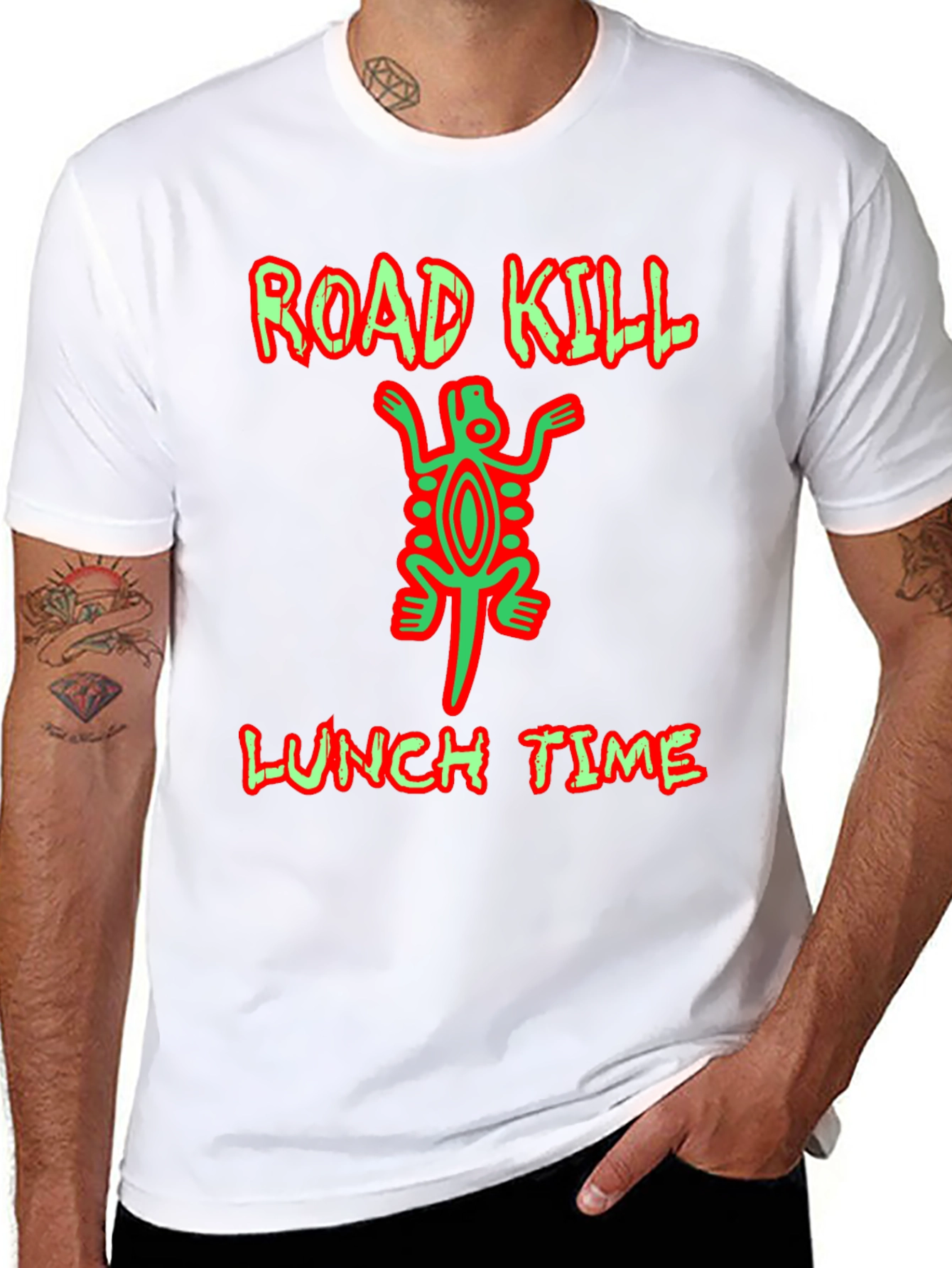 Road Kill Lunch Time Funny Graphic T-Shirt