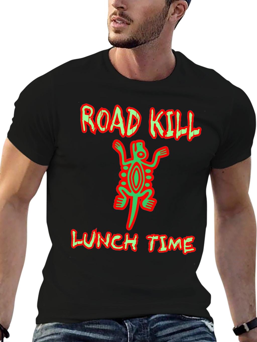 Road Kill Lunch Time Funny Graphic T-Shirt