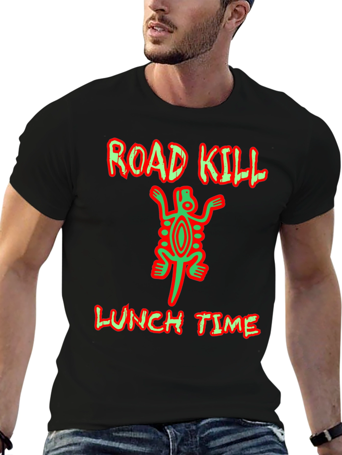 Road Kill Lunch Time Funny Graphic T-Shirt