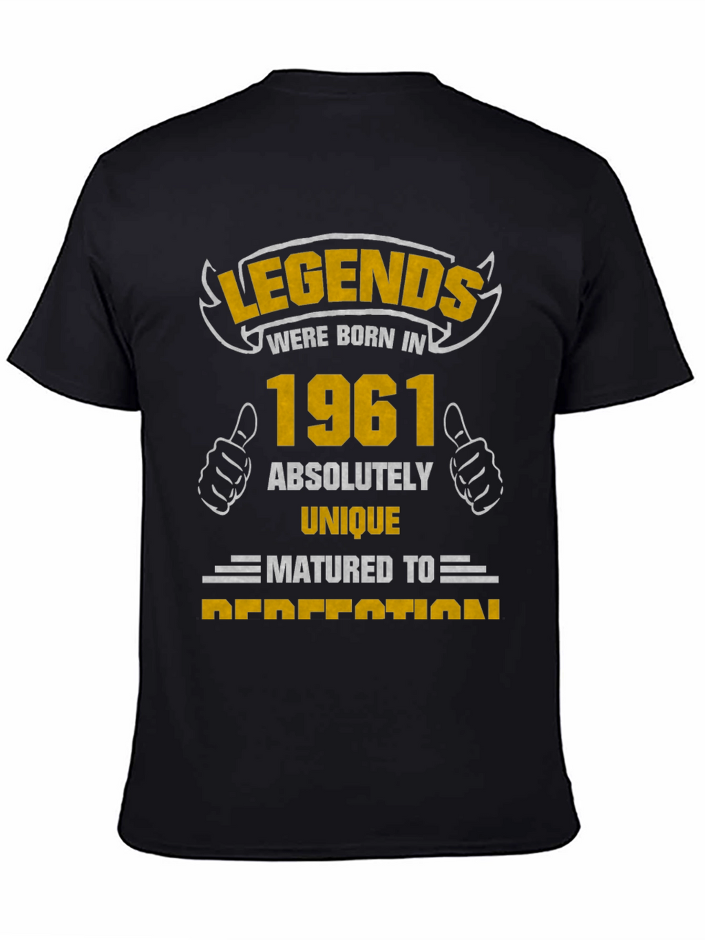 Legends Born in 1961 Black T-Shirt