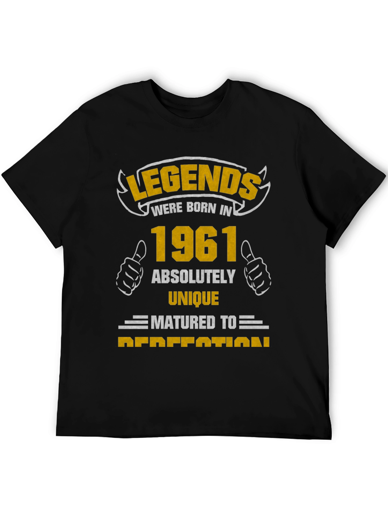 Legends Born in 1961 Black T-Shirt