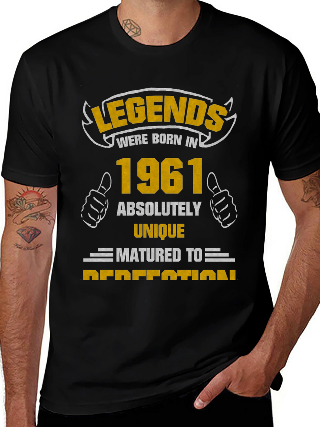 Legends Born in 1961 Black T-Shirt