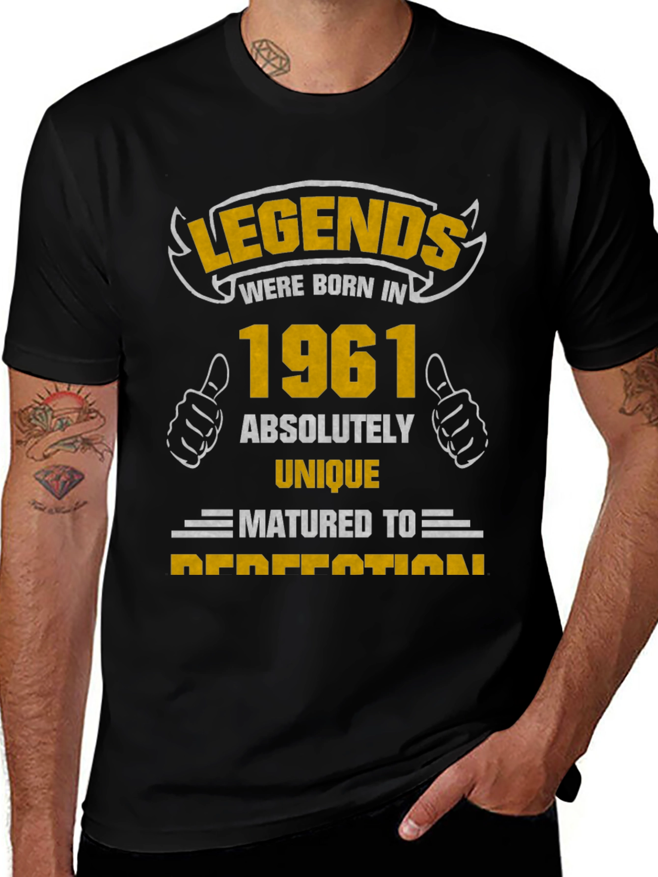 Legends Born in 1961 Black T-Shirt