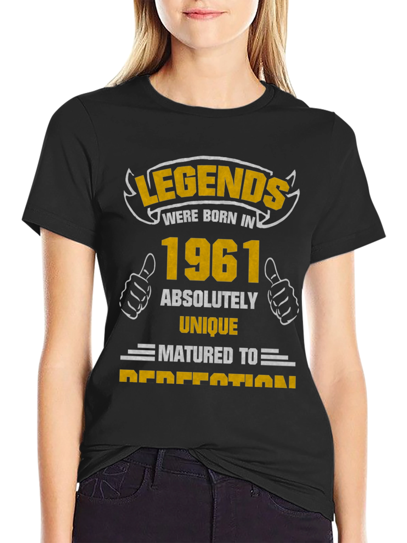 Legends Born in 1961 Black T-Shirt