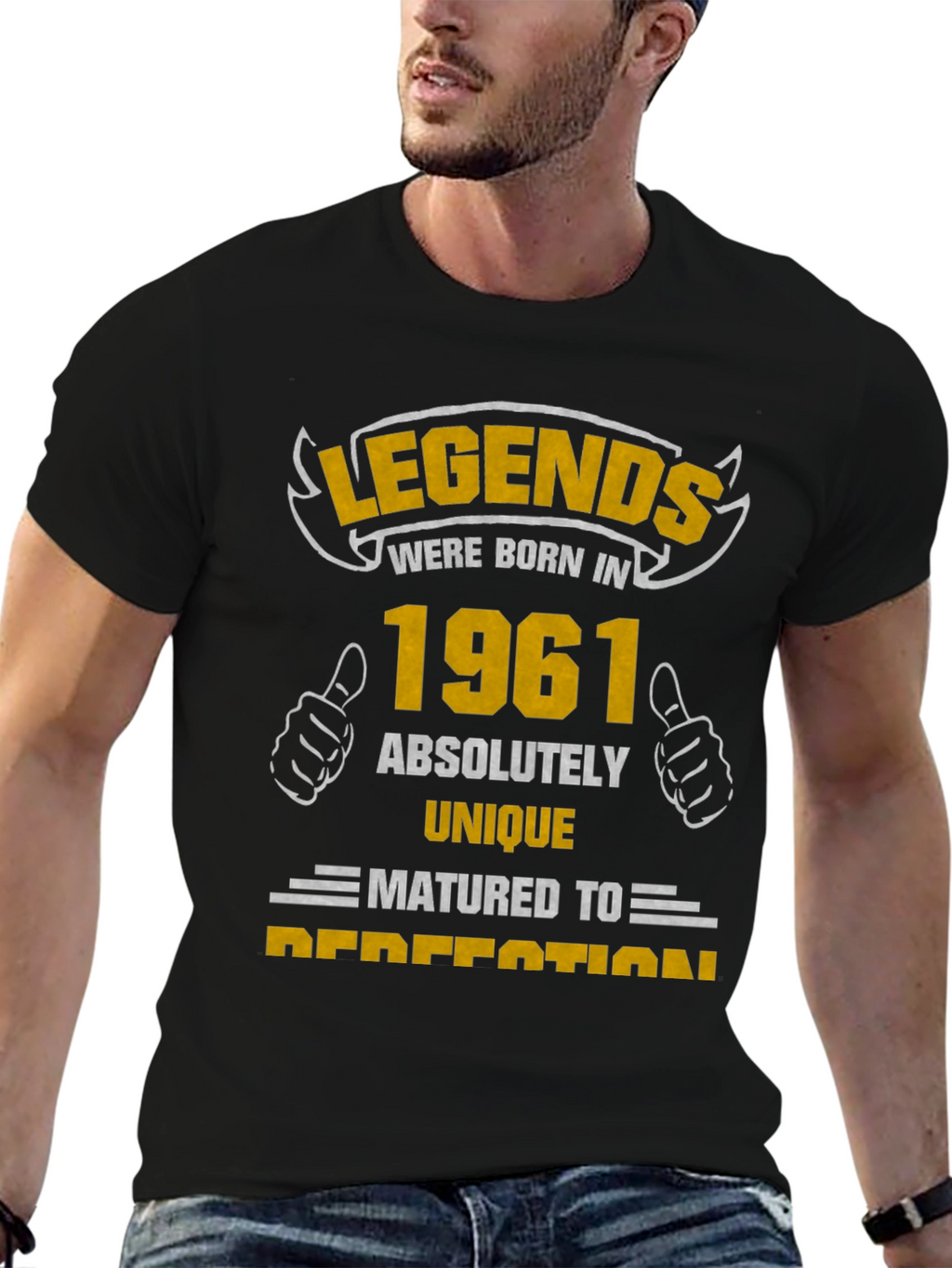 Legends Born in 1961 Black T-Shirt