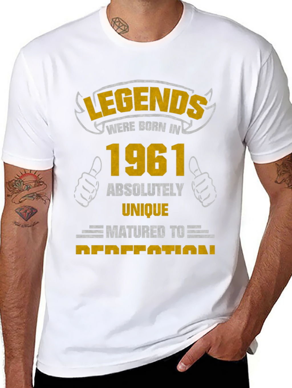 Legends Born in 1961 Black T-Shirt