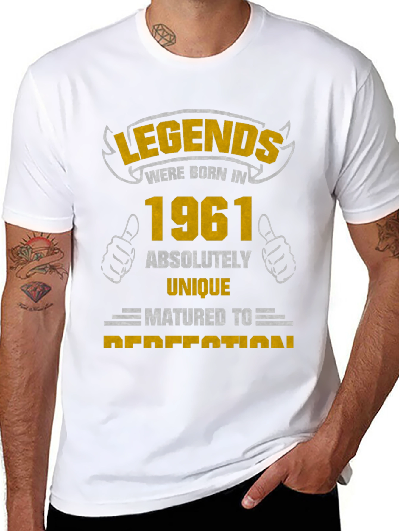 Legends Born in 1961 Black T-Shirt