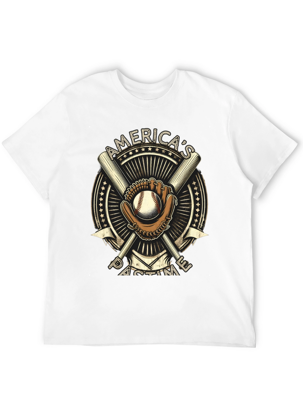 Americas Pastime Baseball Graphic T-Shirt