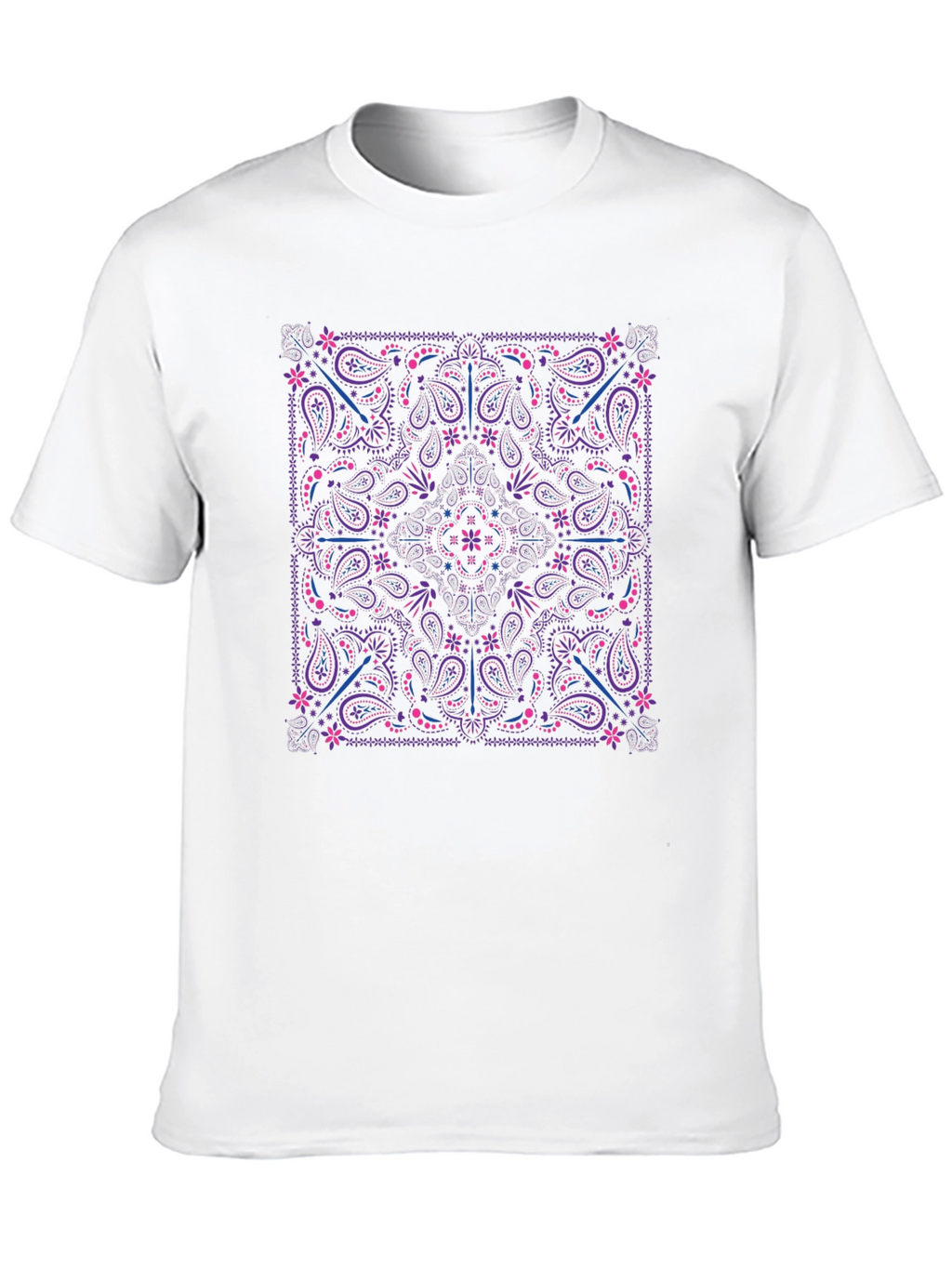 Paisley Print Crewneck T-Shirt