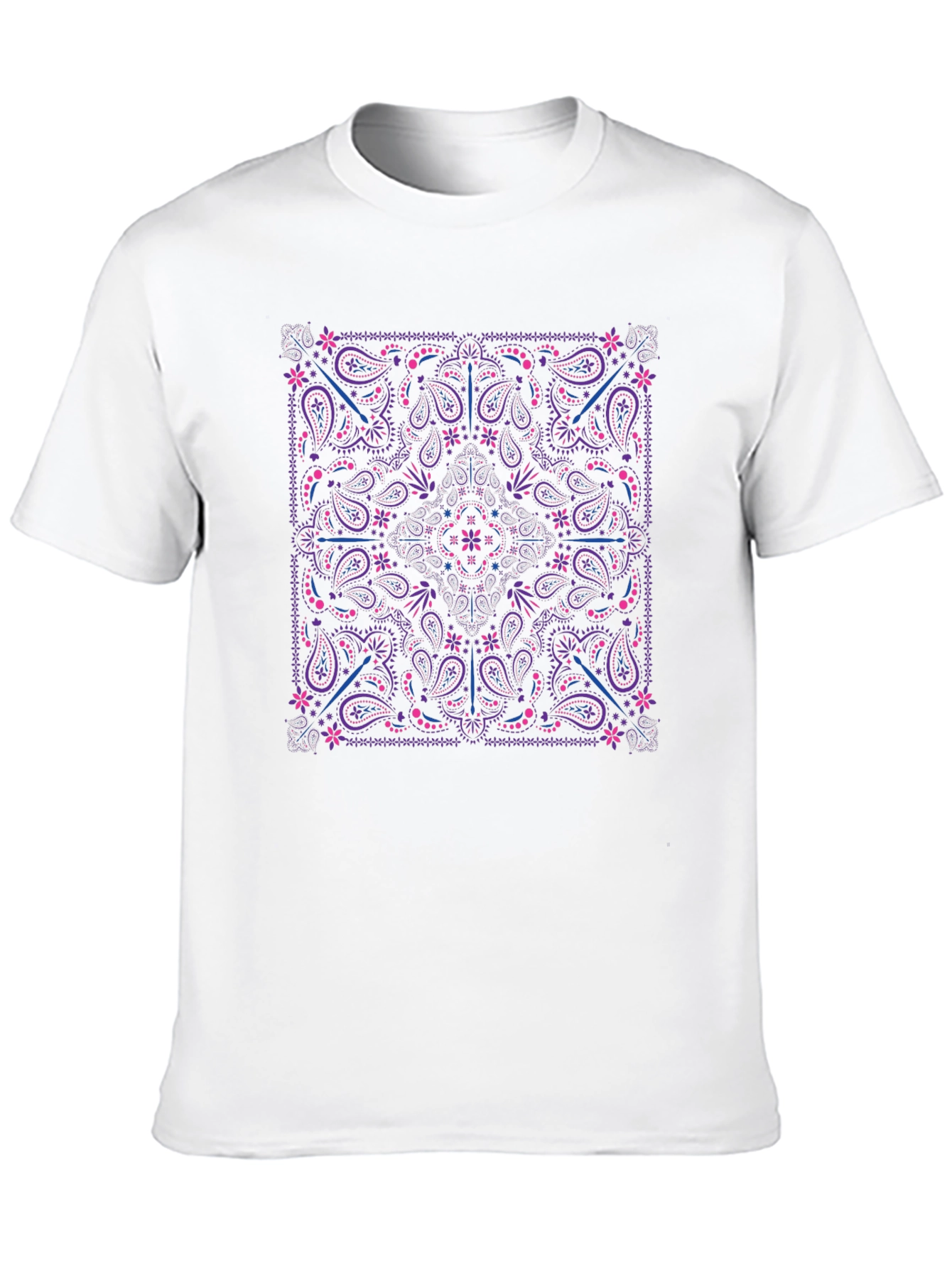 Paisley Print Crewneck T-Shirt