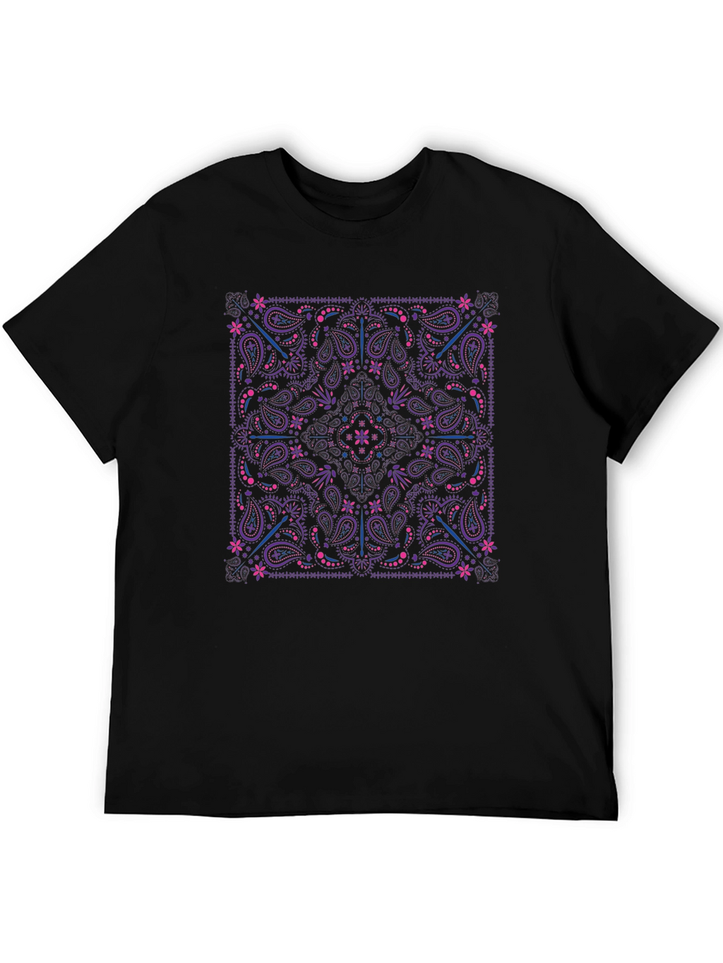Paisley Print Crewneck T-Shirt