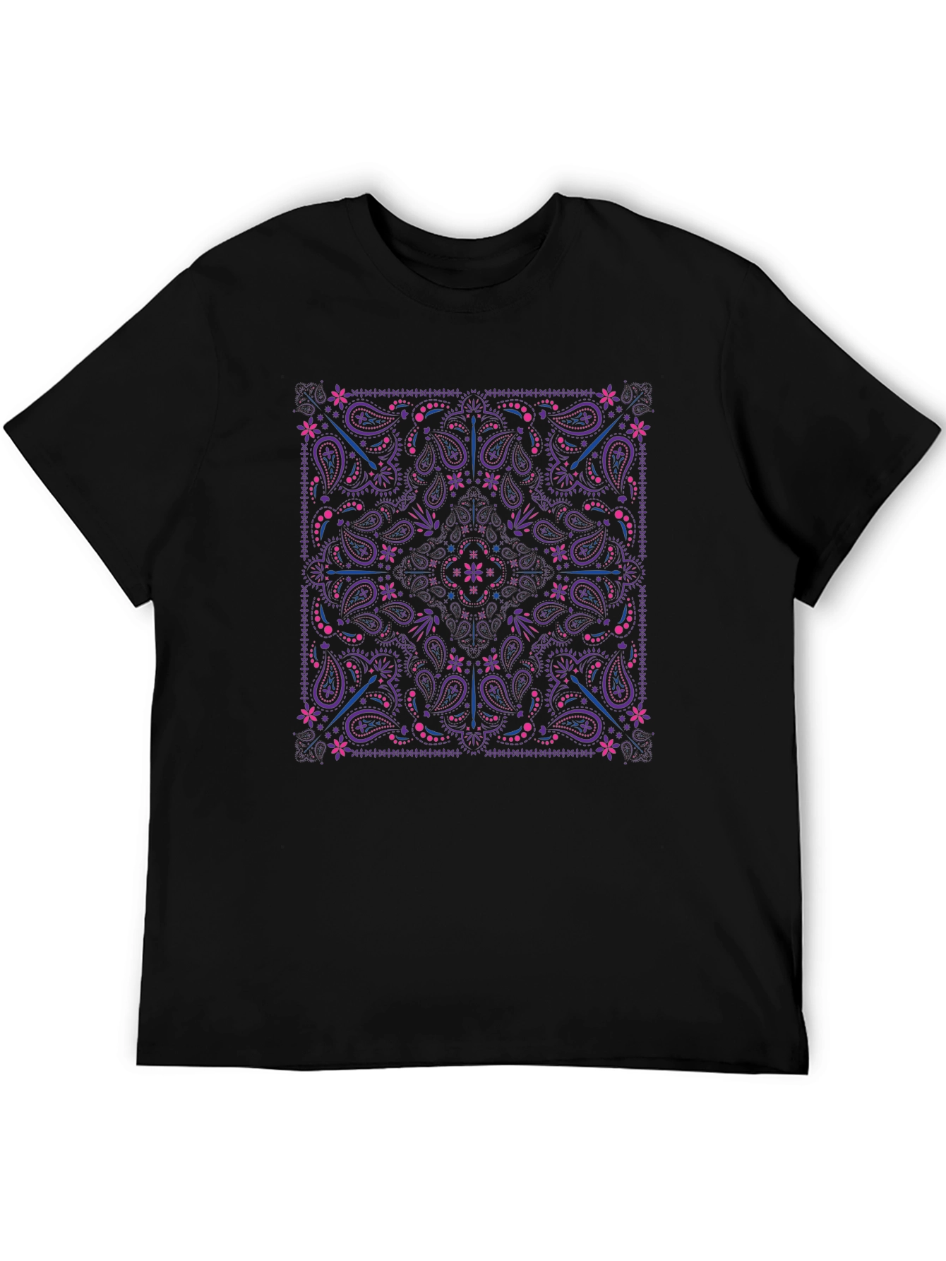 Paisley Print Crewneck T-Shirt