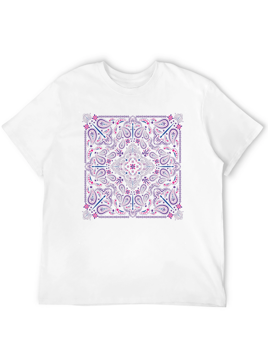 Paisley Print Crewneck T-Shirt