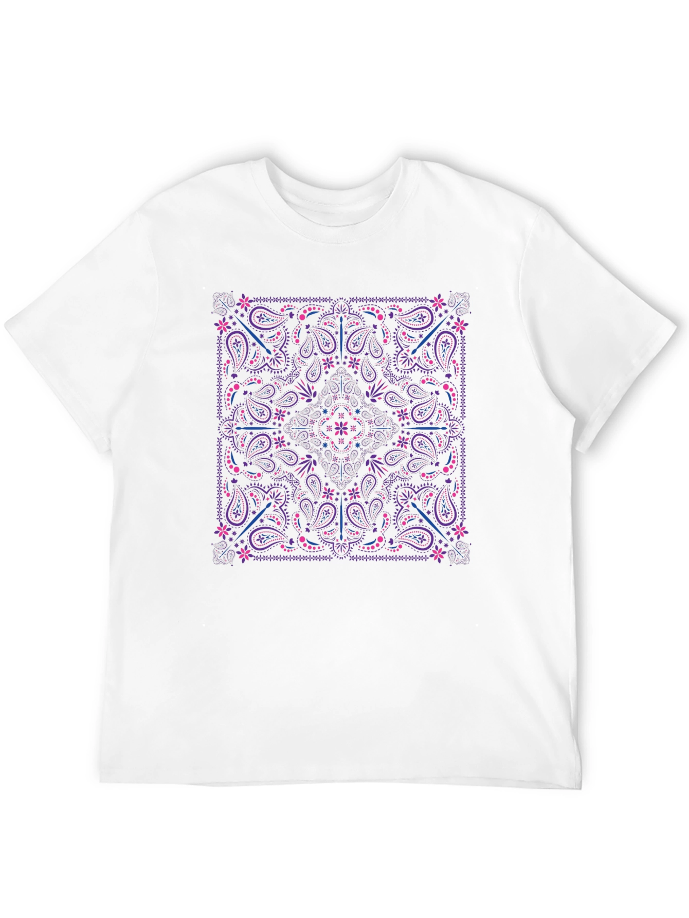 Paisley Print Crewneck T-Shirt