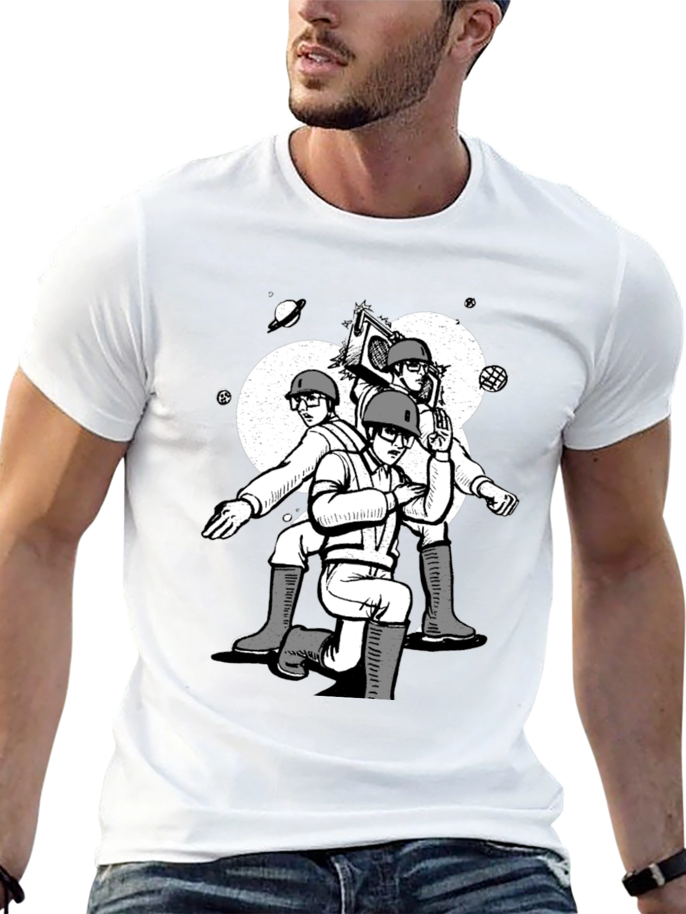 Retro Space Cadet Graphic T-Shirt