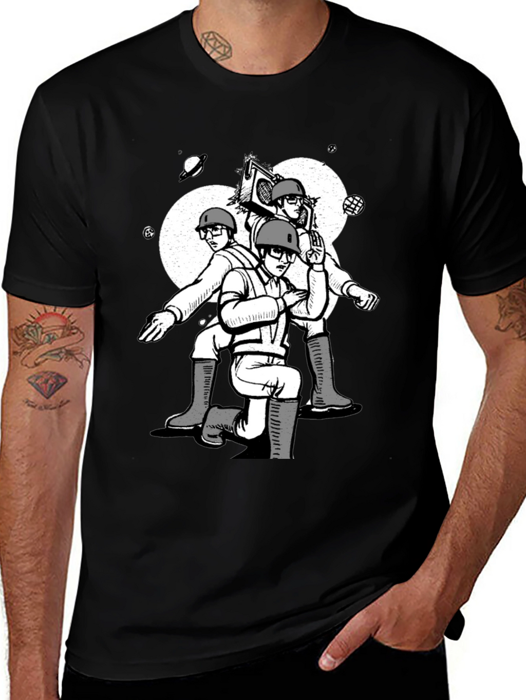 Retro Space Cadet Graphic T-Shirt